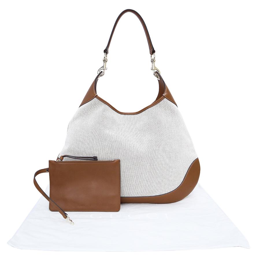 （未使用　展示品）GUCCI グッチ 815924 Gucci B ワンショルダーバッグ キャンバス レザー ベージュ ブラウン ショルダーバッグ 斜め掛け ゴールド金具_1