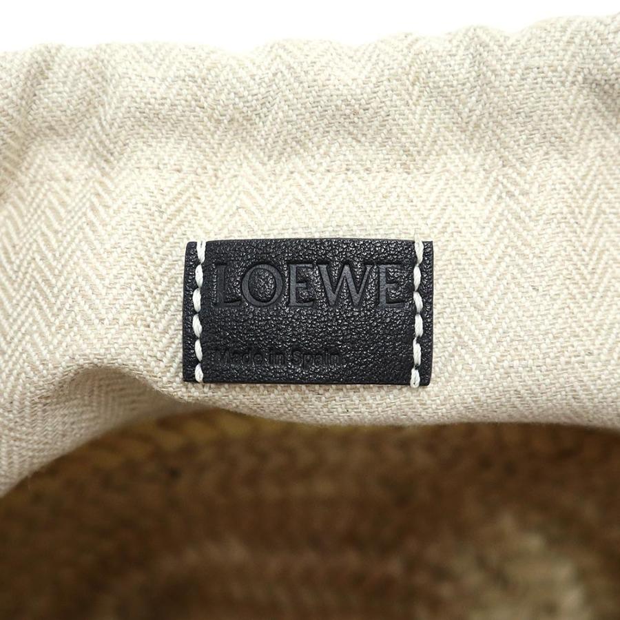（未使用　展示品）LOEWE ロエベ A223222X01 ドローストリング バケット パームリーフ カーフスキン ナチュラル ベージュ ブラック ショルダーバッグ レザーの画像