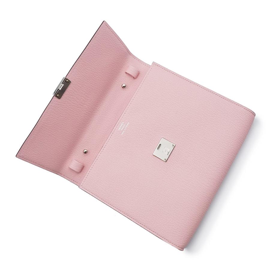 【未使用】HERMES(エルメス)ハンカチ ピンク(箱・袋付き) HERMES（エルメス） （未使用保管品）HERMES クリック 16 シェーブルミ