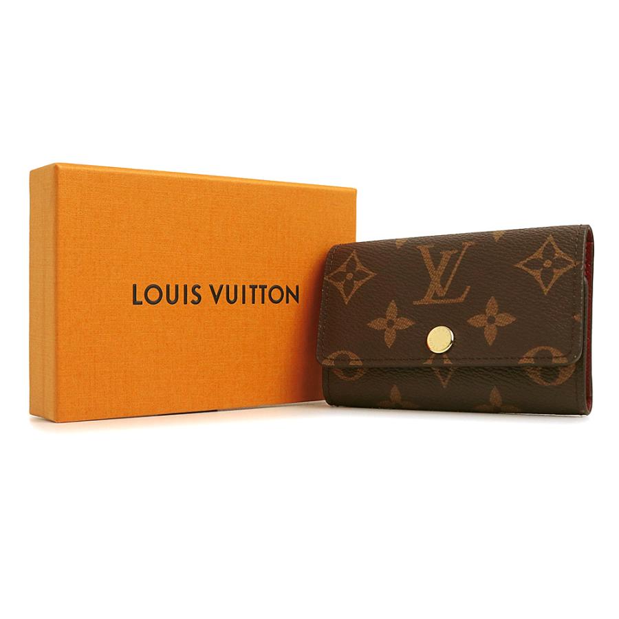 （新品・未使用品）LOUIS VUITTON ルイ ヴィトン M60701 ミュルティクレ 6 モノグラム ブラウン フューシャ キーケース ゴールド金具 箱付の画像