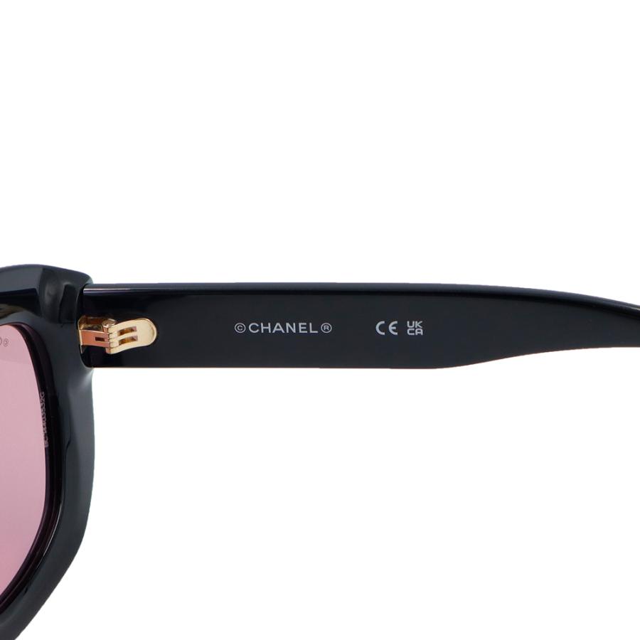 （美品）CHANEL シャネル A71668 ロゴ ラインストーン キャットアイ ブラック ゴールド ライトピンクレンズ 眼鏡 メガネ アイウェア サングラスの画像