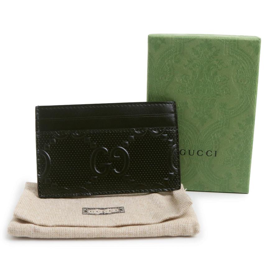 グッチ 625564 GGエンボスレザー ブラック カードケース 名刺入れ 定期入れ パスケース 箱付 GUCCI（新品・未使用品） GUCCI（グッチ） （新品・未使用品）GUCCI 625564 GGエンボスレザー