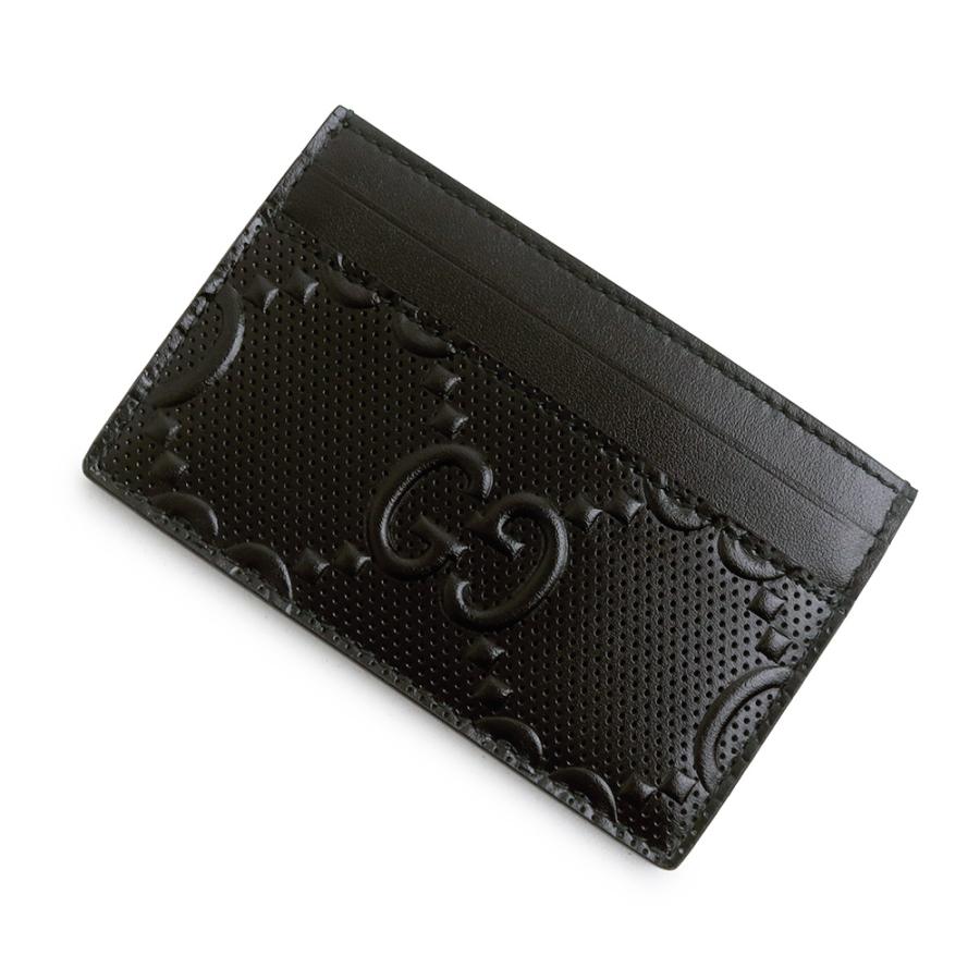 （新品・未使用品）GUCCI グッチ 625564 GGエンボスレザー ブラック カードケース 名刺入れ 定期入れ パスケース 箱付の画像