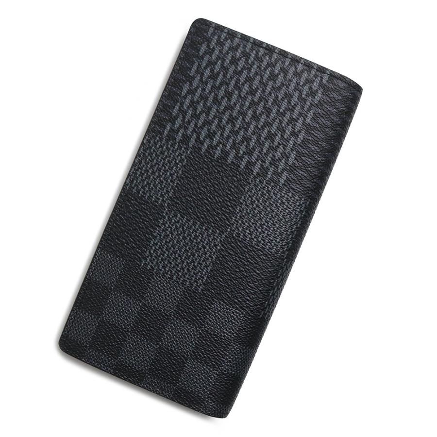（新品・未使用品）LOUIS VUITTON ルイ ヴィトン N60436 ポルトフォイユ ブラザ NM ダミエグラフィット 3D ブラック 二つ折り長財布 シルバー金具 箱付の画像
