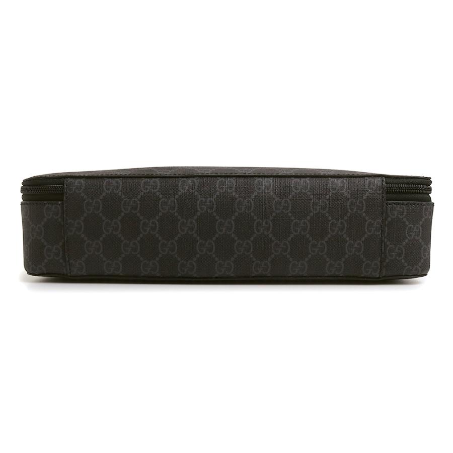 （新品・未使用品）GUCCI グッチ 726669 ラージ パッキング キューブ GGスプリームキャンバス ブラック クラッチ セカンドバッグ シルバー金具の画像