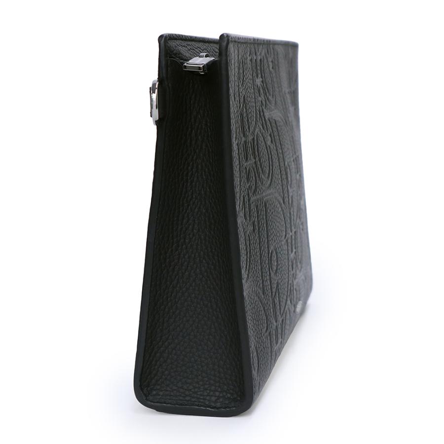（新品・未使用品）Christian Dior クリスチャンディオール 2ESCA483LLG A5 トライアングル ポーチ ディオールグラビティレザー ブラック セカンドバッグ 箱付の画像