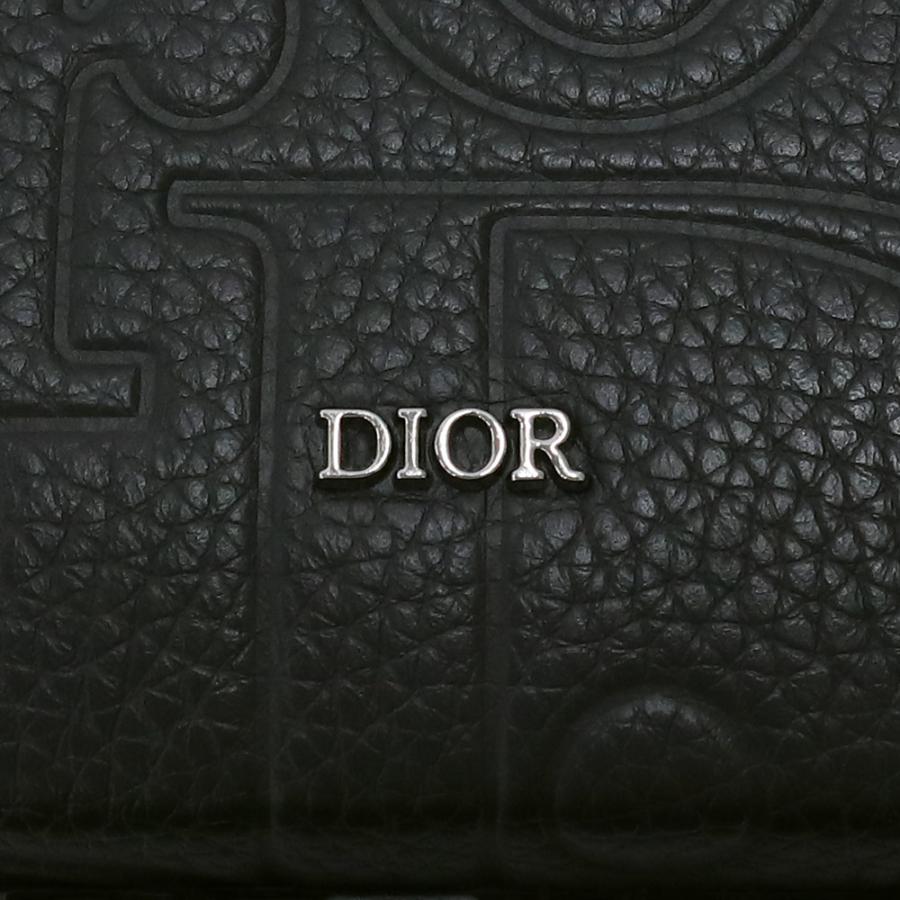 （新品・未使用品）Christian Dior クリスチャンディオール 2ESCA483LLG A5 トライアングル ポーチ ディオールグラビティレザー ブラック セカンドバッグ 箱付の画像