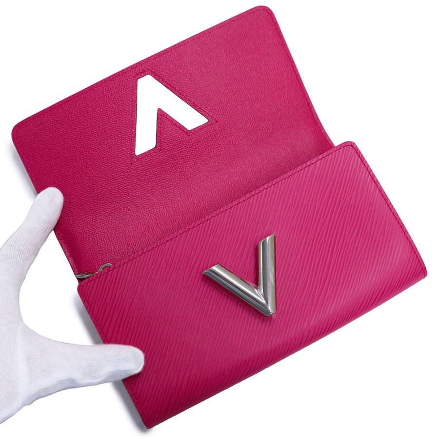 （新品・未使用品）LOUIS VUITTON ルイ ヴィトン M62362 ポルトフォイユ ツイスト エピレザー ホットピンク 長財布 シルバー金具 箱付の画像