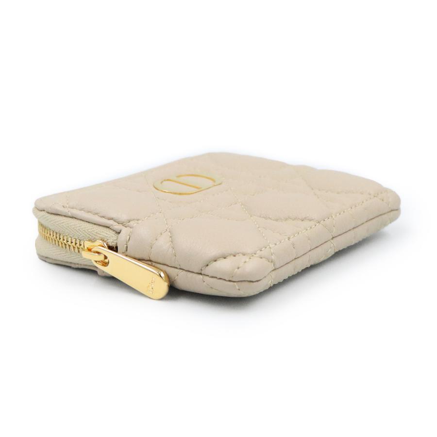 （新品・未使用品）Christian Dior クリスチャンディオール S5177UWHC Dior Caro Lavender ウォレット カーフスキン ベージュ コインケース 小銭入れ 財布の画像