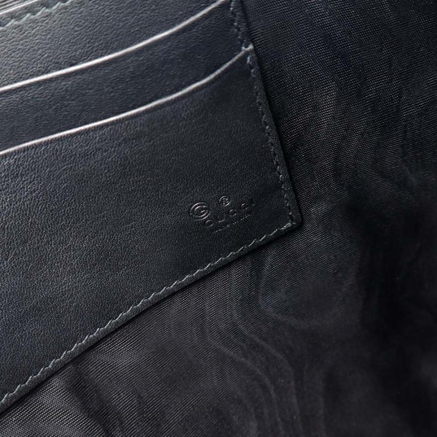 （新品・未使用品）GUCCI グッチ 544477 マイクログッチシマレザー ブラック セカンドバッグ クラッチ シルバー金具 箱付の画像