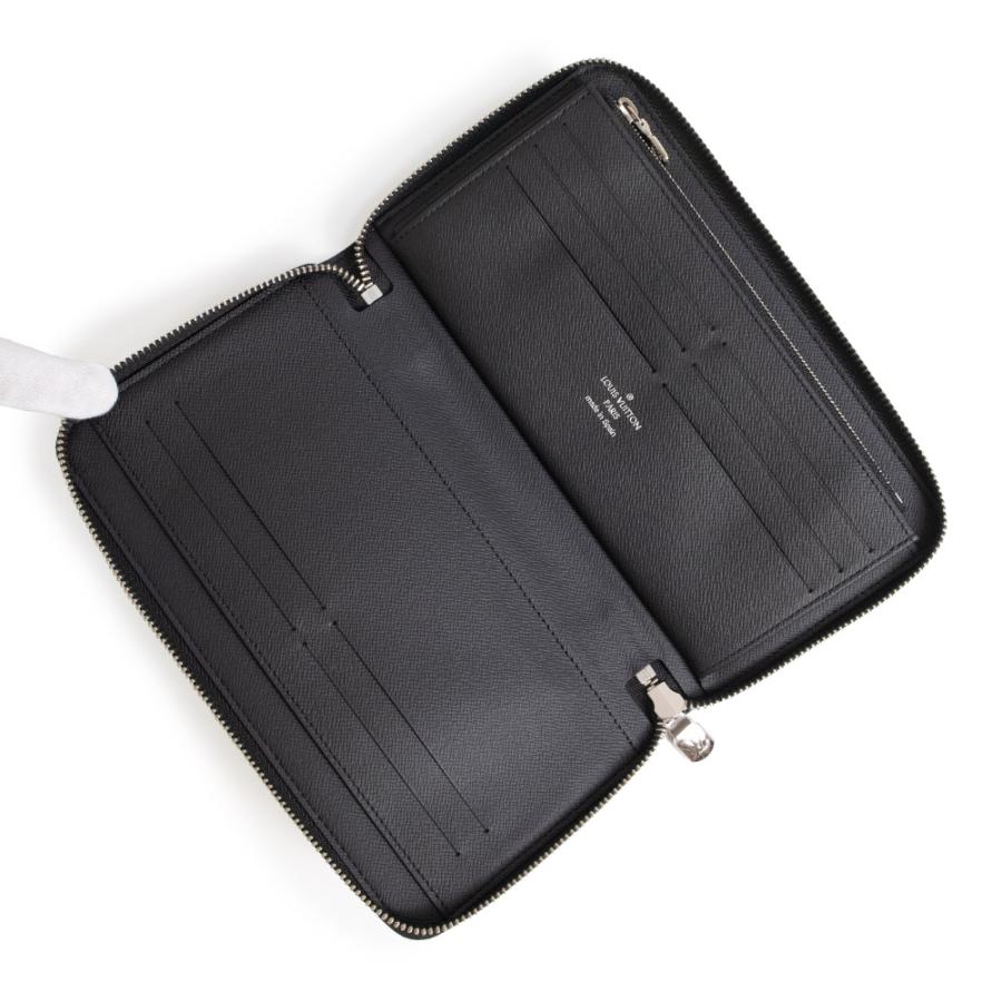 （新品・未使用品）LOUIS VUITTON ルイ ヴィトン N40204 ジッピー オーガナイザー NM ダミエグラフィット マップ ブラック 長財布 シルバー金具の画像