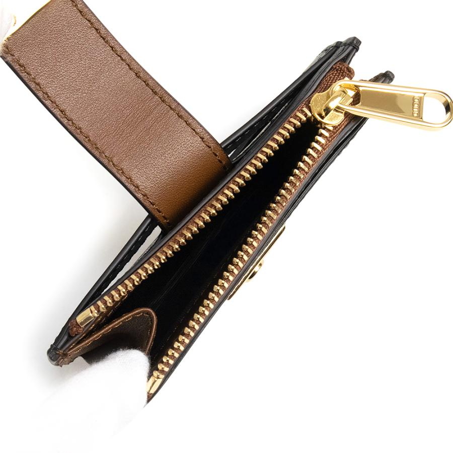 （新品・未使用品）GUCCI グッチ 779804 GGスプリームキャンバス レザー ベージュ ブラウン ブラック コイン カードケース 小銭入れ 財布 ゴールド金具 箱付の画像