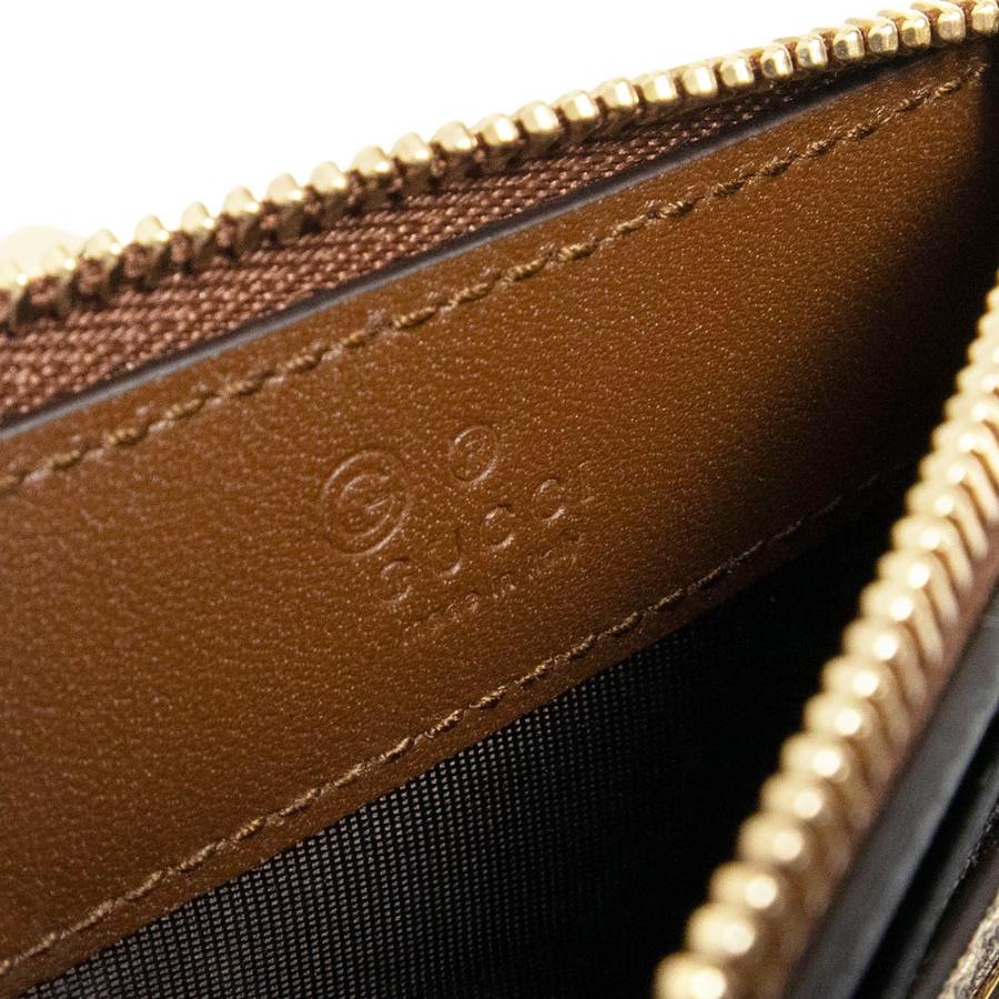 （新品・未使用品）GUCCI グッチ 779804 GGスプリームキャンバス レザー ベージュ ブラウン ブラック コイン カードケース 小銭入れ 財布 ゴールド金具 箱付の画像