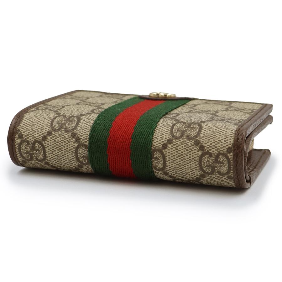 （新品・未使用品）GUCCI グッチ 838468 オフィディア スモールウォレット GGスプリームキャンバス レザー ベージュ ダークブラウン 二つ折り財布の画像