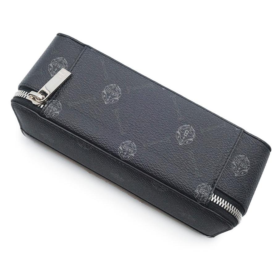 （中古）Berluti ベルルッティ イタウバ ウォッチケース 3 シグネチャーキャンバス ヴェネチアレザー ブラック グレー ブラウン 腕時計 ポーチ シルバー金具_3