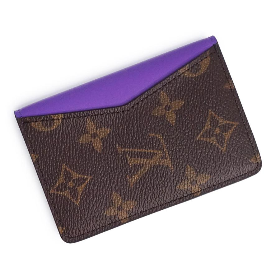 （新品・未使用品）LOUIS VUITTON ルイ ヴィトン M81535 オーガナイザー ドゥ ポッシュ モノグラムマカサー パープル カード パスケース 名刺入れ 定期入れ 箱付の画像