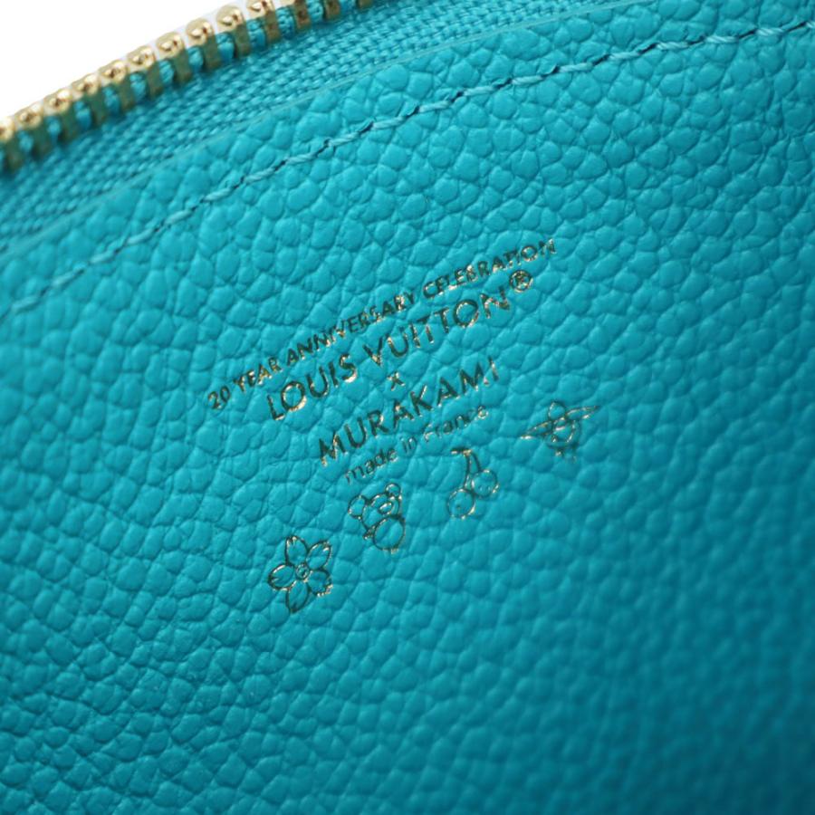 （新品・未使用品）LOUIS VUITTON ルイ ヴィトン M14171 ポルト カルト ロミー 村上隆コラボ カードケース モノグラムマルチカラー レザー カビラブルー 箱付の画像