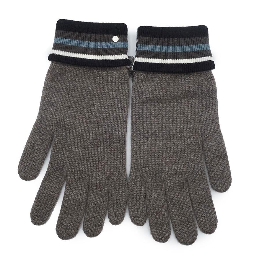 （新品・未使用品）HERMES エルメス Hツイスト ニット カシミヤ 100％ グリ グレー 手袋 グローブ Lサイズ 箱付の画像