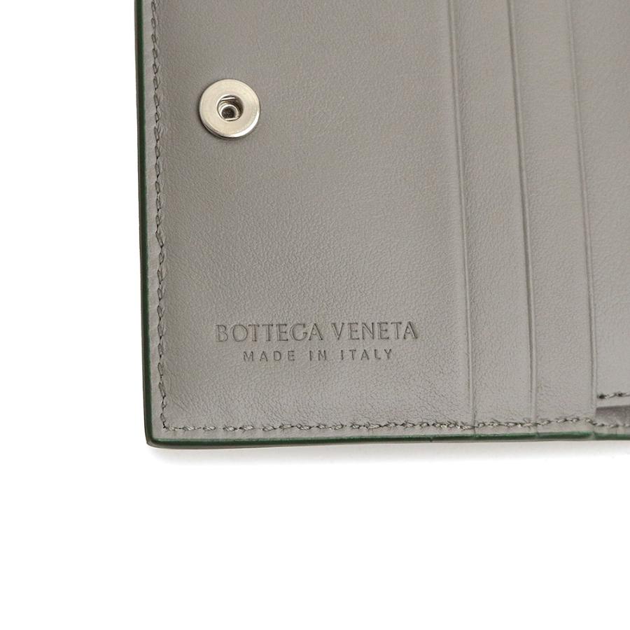 （新品・未使用品）BOTTEGA VENETA ボッテガヴェネタ 775546 スモール L ファスナー ウォレット イントレチャート バイカラー アルピグリーン グレー 財布の画像