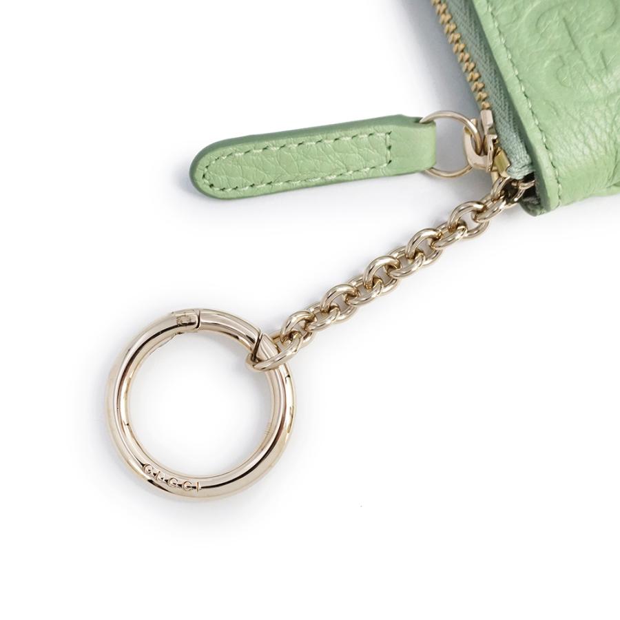 の*み様 GUCCI ミント レザー キーケース GUCCI（グッチ） （新品・未使用品）GUCCI 815891 GGエンブレム ジップ