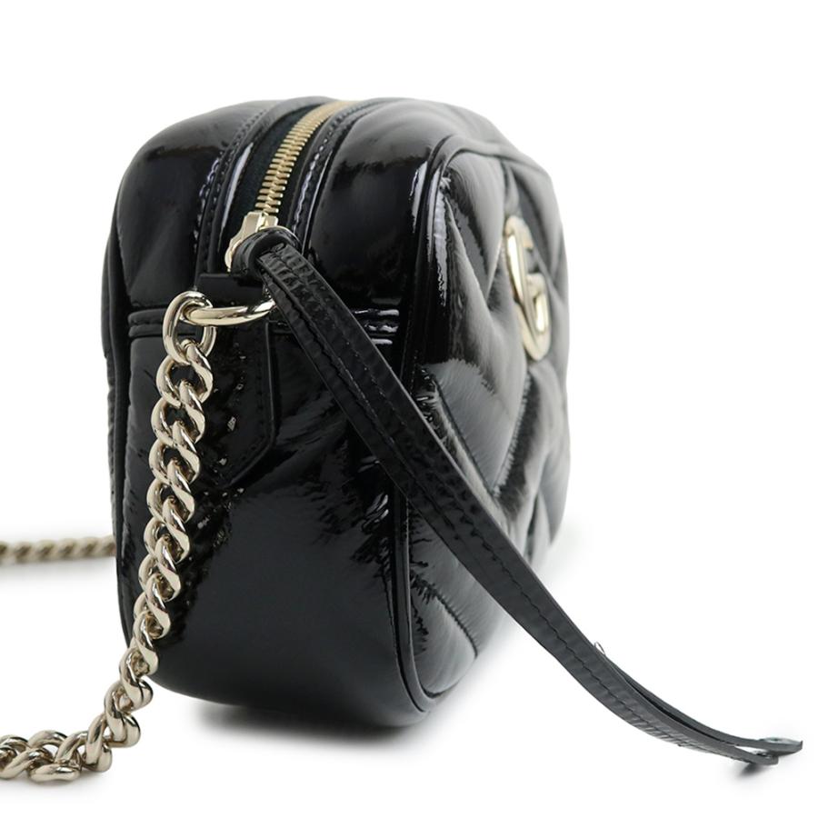 GUCCI グッチ マイクログッチシマ パテントレザー 2WAY ドームバッグ GUCCI（グッチ） （新品・未使用品）GUCCI 802448 GGマーモント