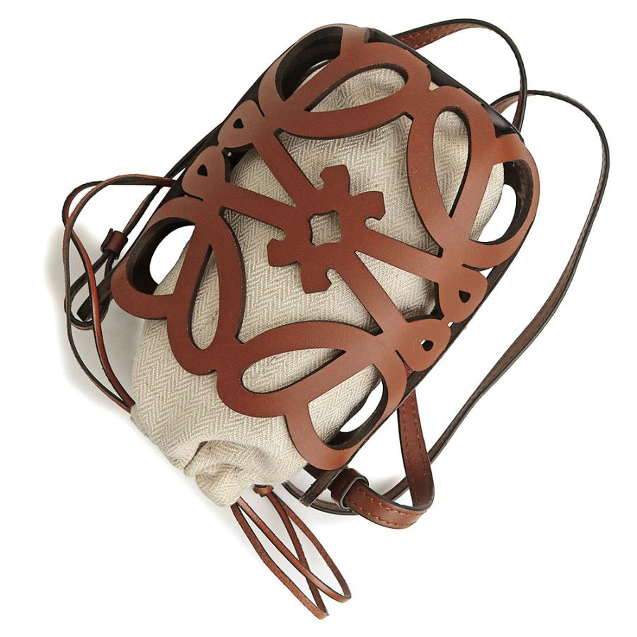 ロエベ LOEWE マザーズバッグキャンバス レザー アナグラム ブラウン LOEWE（ロエベ） （美品）LOEWE C922Y62X07 アナグラム カットアウト