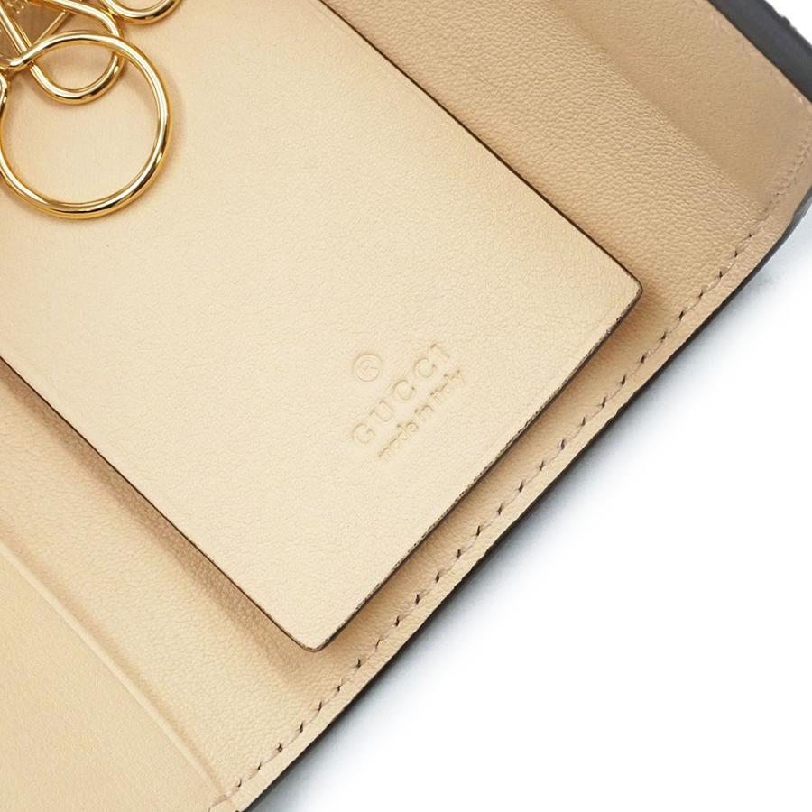 （新品・未使用品）GUCCI グッチ 456118 GGマーモント ダブルG パイソン ベージュ マルチカラー 6連 キーケース エキゾチックレザー ゴールド金具 箱付の画像