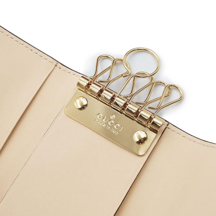 （新品・未使用品）GUCCI グッチ 456118 GGマーモント ダブルG パイソン ベージュ マルチカラー 6連 キーケース エキゾチックレザー ゴールド金具 箱付の画像