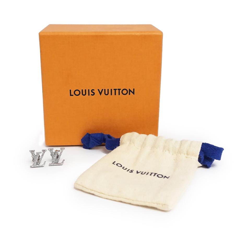 （新品・未使用品）LOUIS VUITTON ルイ ヴィトン M00608 ピアス LV アイコニック ストラス シルバー ピアス 箱付の画像