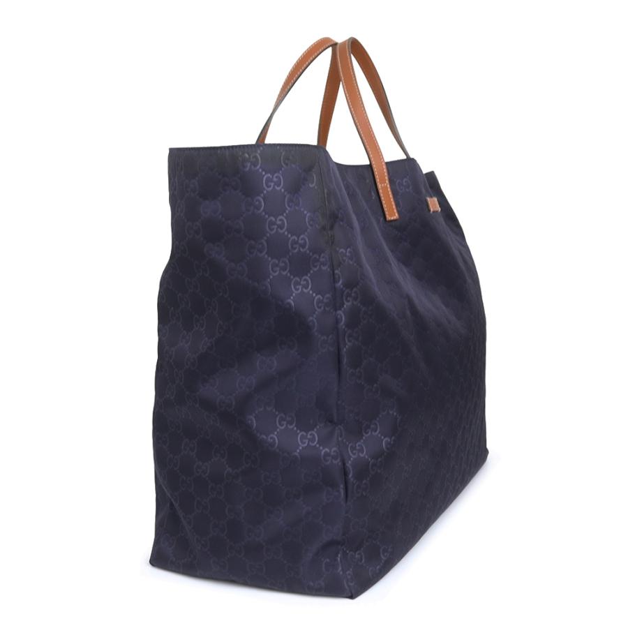 GUCCI（グッチ） （中古）GUCCI 286198 GGナイロン レザー ネイビー