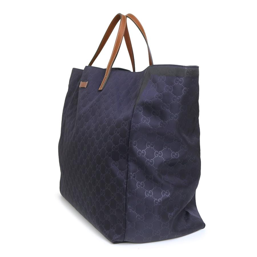 GUCCI（グッチ） （中古）GUCCI 286198 GGナイロン レザー ネイビー