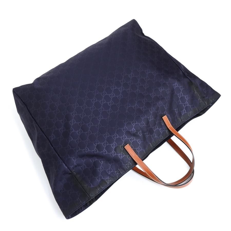 GUCCI（グッチ） （中古）GUCCI 286198 GGナイロン レザー ネイビー
