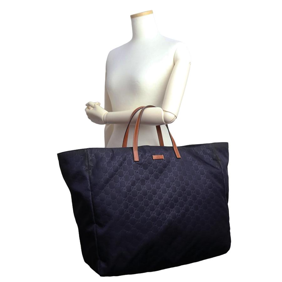 GUCCI（グッチ） （中古）GUCCI 286198 GGナイロン レザー ネイビー