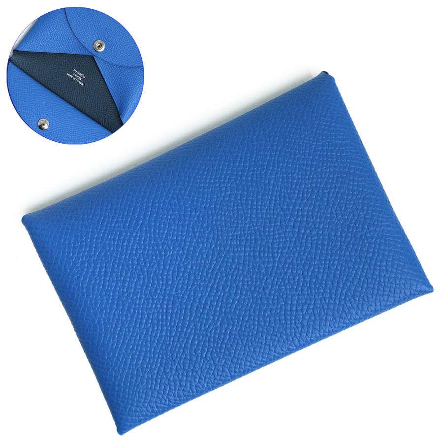 ※美品　HERMES カルヴィ デュオ ネイビー エプソン W刻印ポケット HERMES（エルメス） （新品・未使用品）HERMES カルヴィ デュオ