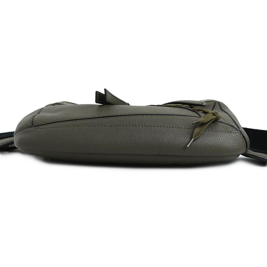 ロエベ 306.50.T57 パズル スリング クラシックカーフ カーキ ボディバッグ 斜め掛け レザー シルバー金具 LOEWE（美品） LOEWE（ロエベ） （美品）LOEWE 306.50.T57 パズル スリング