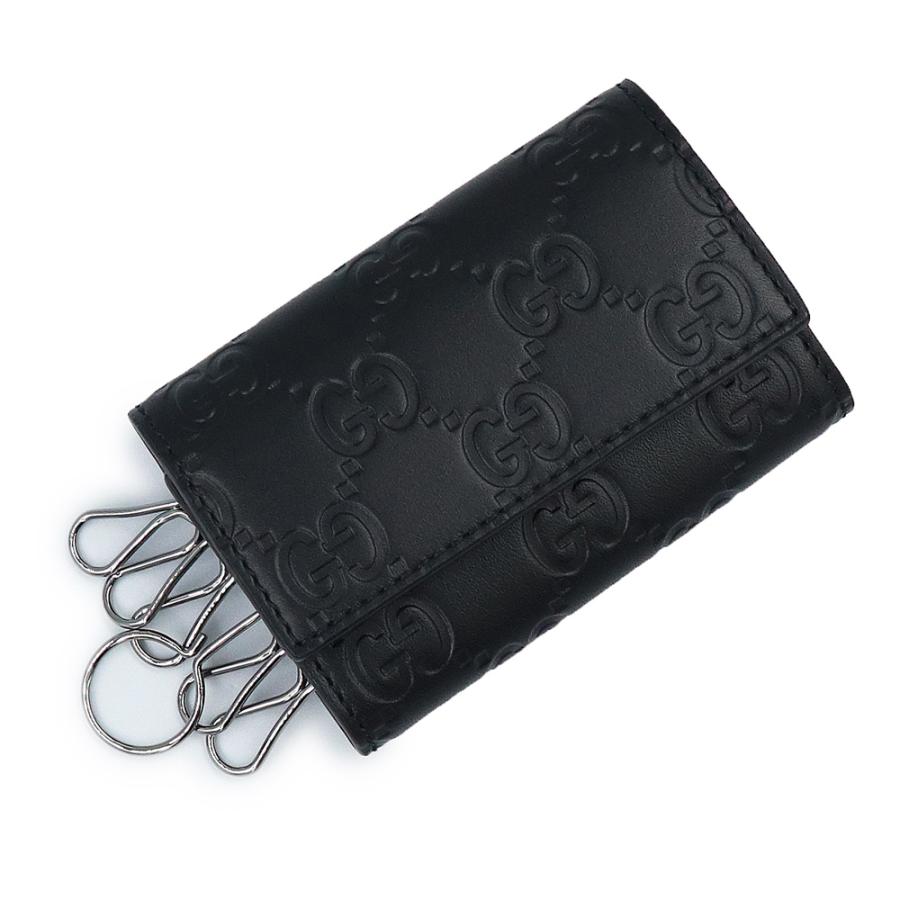 GUCCI 138093グッチキーケース レザー 黒 6連 GUCCI（グッチ） （新品・未使用品）GUCCI 138093 シグネチャー 6連