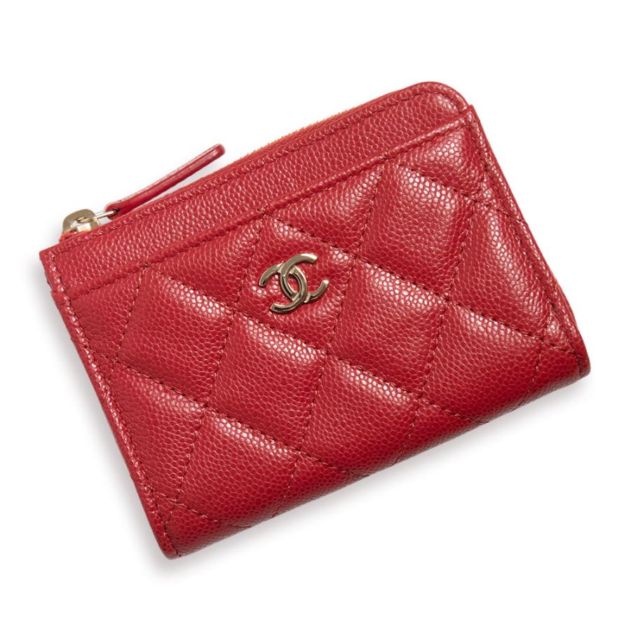CHANEL レザーケース レッド CHANEL（シャネル） （新品・未使用品）CHANEL AP4893 ジップ カード