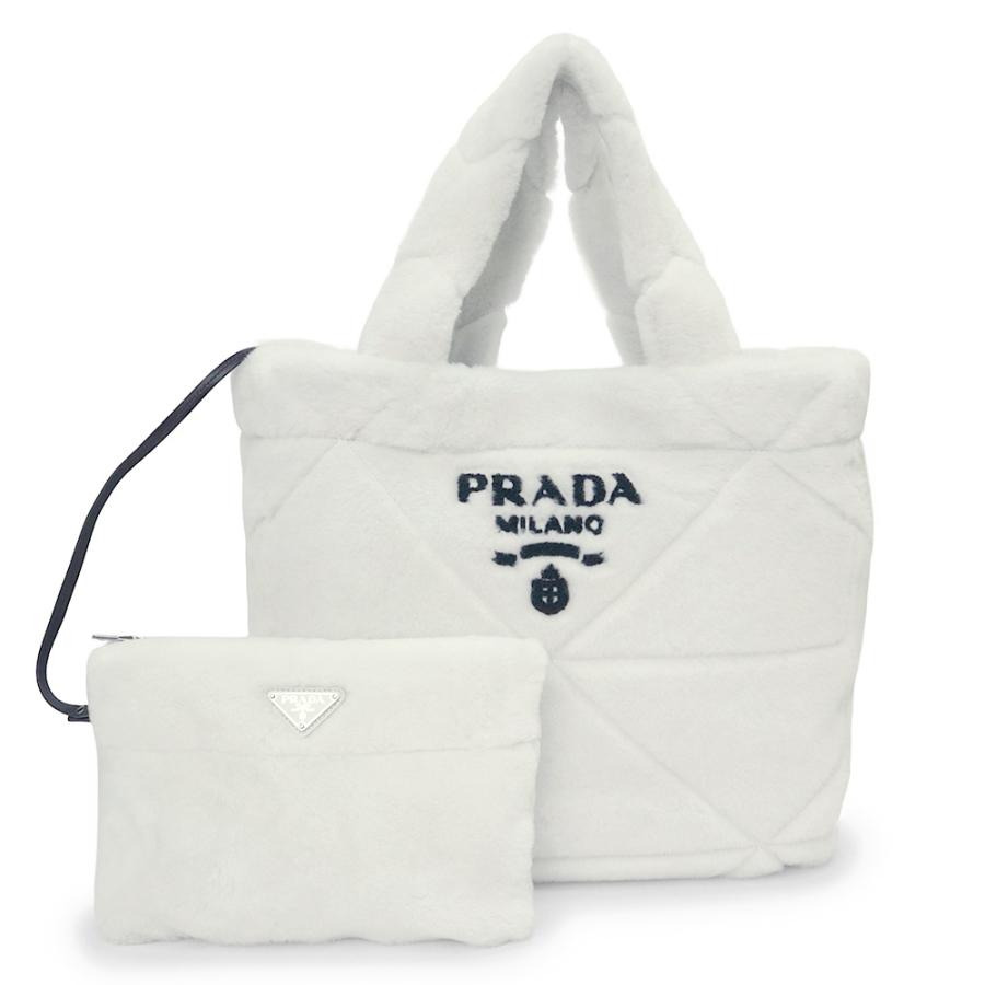 PRADA（プラダ） （中古）PRADA 1BG427 ムートン ファー トートバッグ