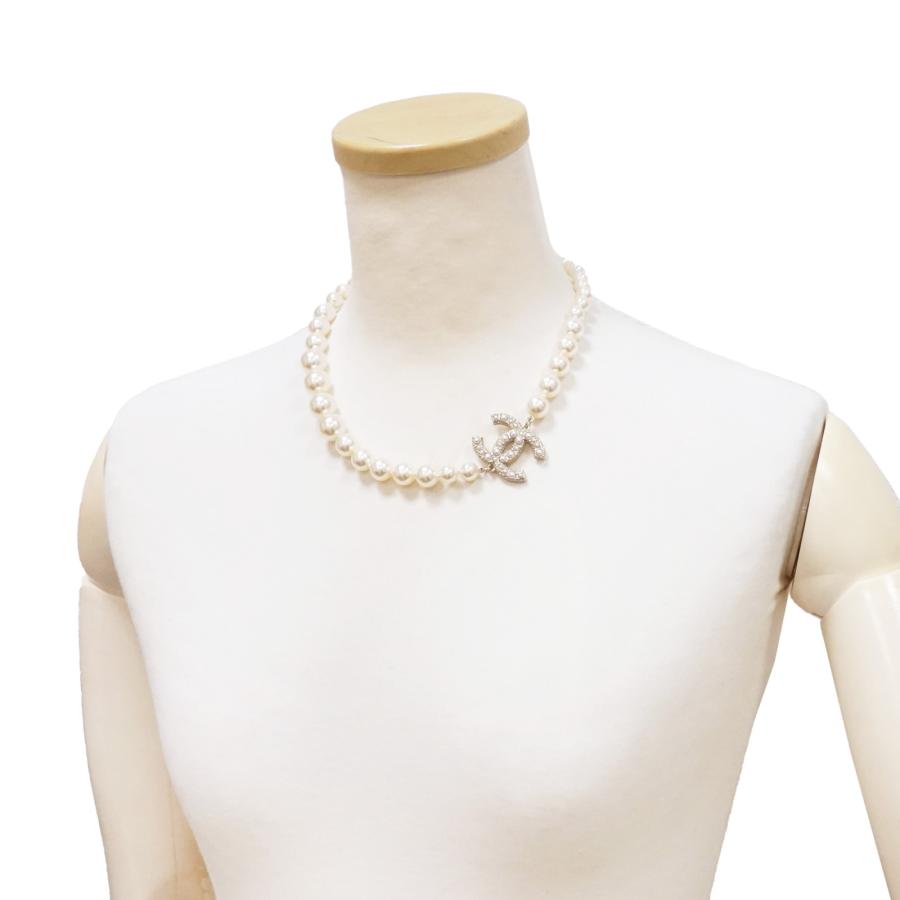 CHANEL シャネル 100周年記念 ココマーク パールネックレス ホワイト A64757 レディース CHANEL（シャネル） （美品）CHANEL A64757 パール ココマーク 100周年