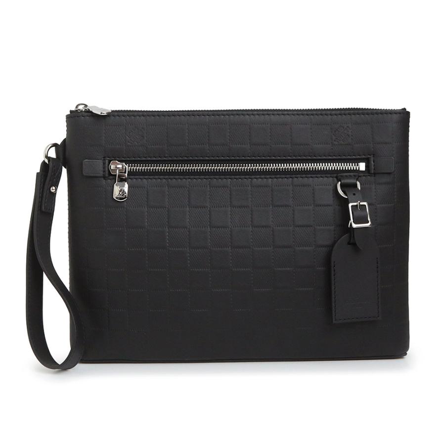 ルイ ヴィトン N40504 テイクオフ ポーチ ダミエアンフィニ ブラック クラッチバッグ セカンド レザー シルバー金具 LOUIS VUITTON（新品・未使用品） LOUIS VUITTON（ルイ・ヴィトン） （新品・未使用品）LOUIS VUITTON