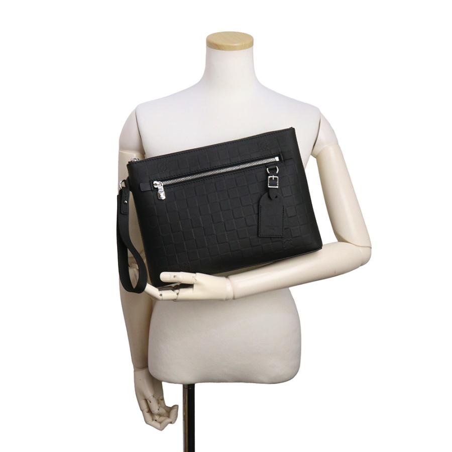 ルイ ヴィトン N40504 テイクオフ ポーチ ダミエアンフィニ ブラック クラッチバッグ セカンド レザー シルバー金具 LOUIS VUITTON（新品・未使用品） LOUIS VUITTON（ルイ・ヴィトン） （新品・未使用品）LOUIS VUITTON