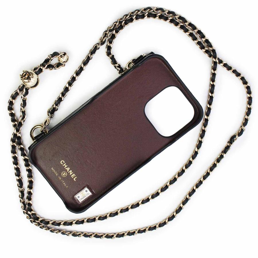 美品 シャネル iPhone14Pro スマホケース キャビアスキン マトラッセ CHANEL（シャネル） （美品）CHANEL AP3553 マトラッセ iPhone 14 Pro