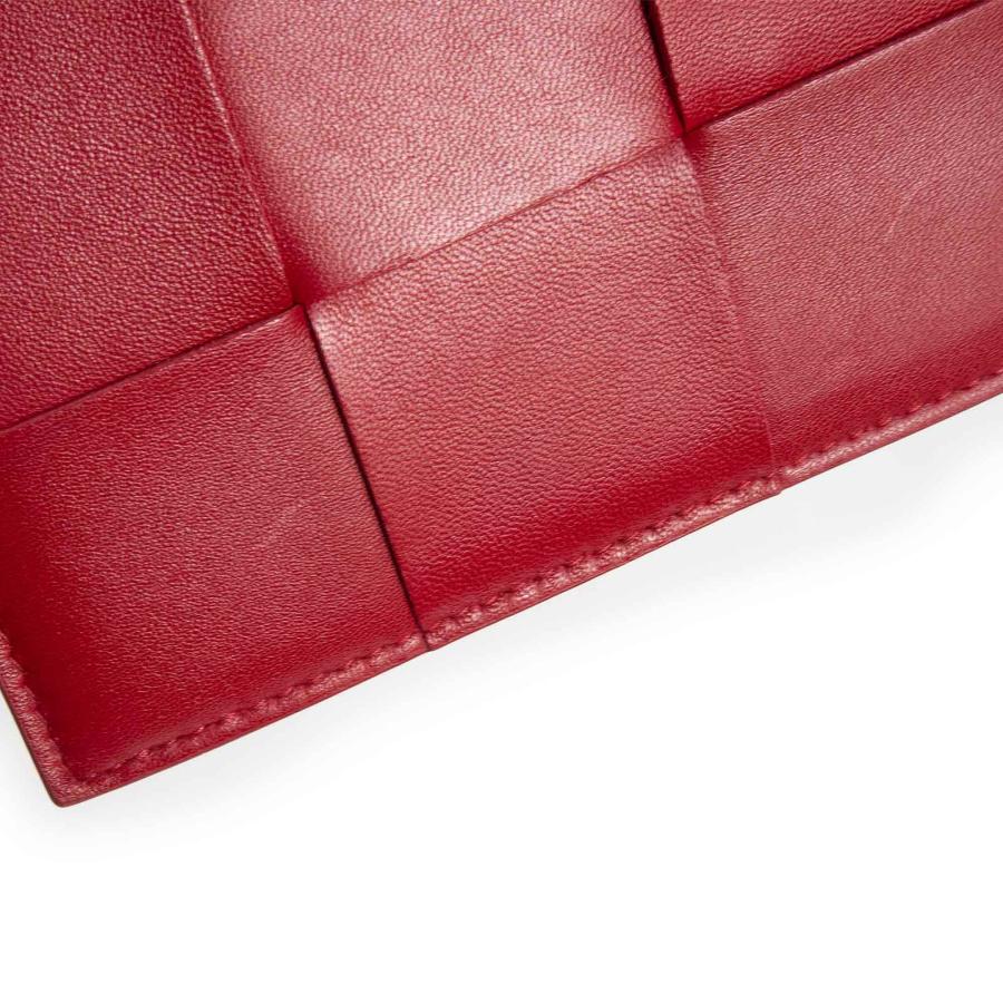 ボッテガヴェネタ マネークリップ イントレチャート レザー ワインレッド 箱付き BOTTEGA VENETA（ボッテガ・ヴェネタ） （未使用 展示品）BOTTEGA