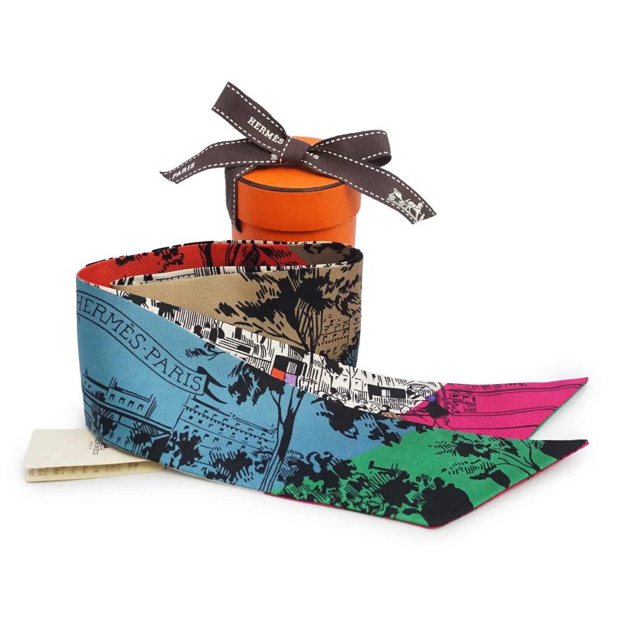 今季新作　HERMESエルメス　ツイリー　ブールヴァールの陰から　シルクスカーフ HERMES（エルメス） （新品・未使用品）HERMES ツイリー