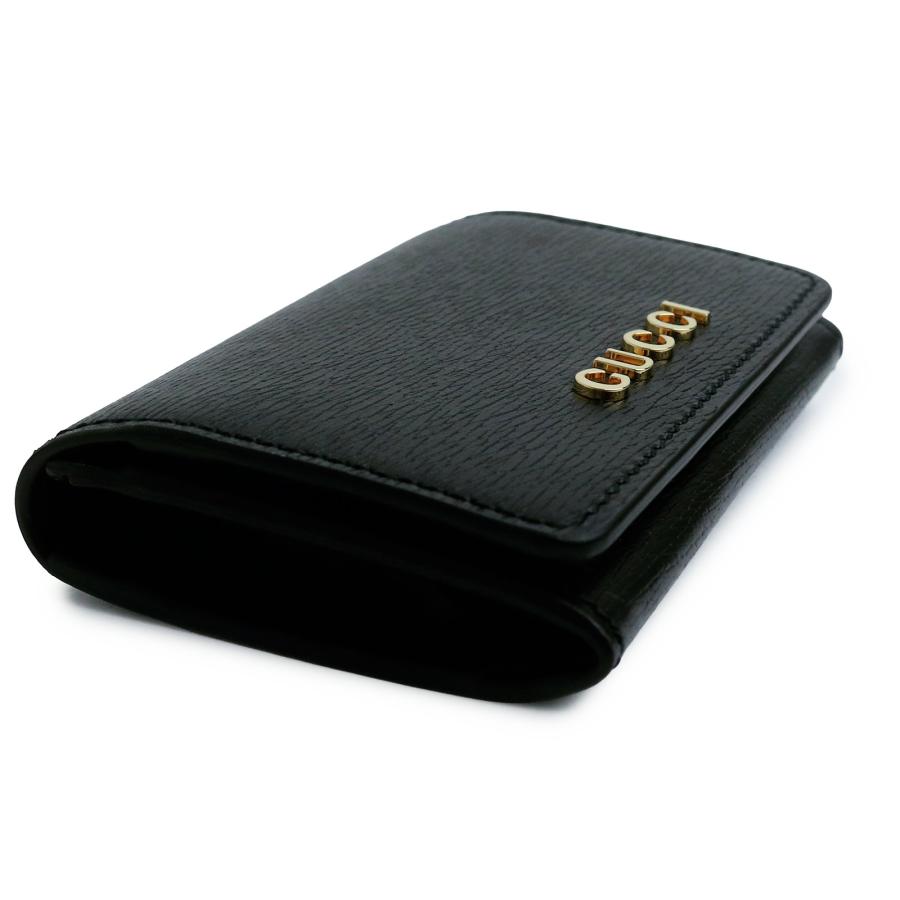 グッチ 790101 スクリプト レザー ブラック カードケース 名刺入れ 定期入れ パスケース ゴールド金具 GUCCI（新品・未使用品） GUCCI（グッチ） （新品・未使用品）GUCCI 790101 スクリプト レザー