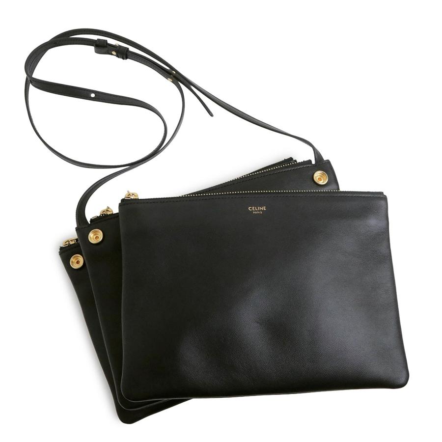 CELINE（セリーヌ） （美品）CELINE 192043 トリオ ラージ ラムスキン 