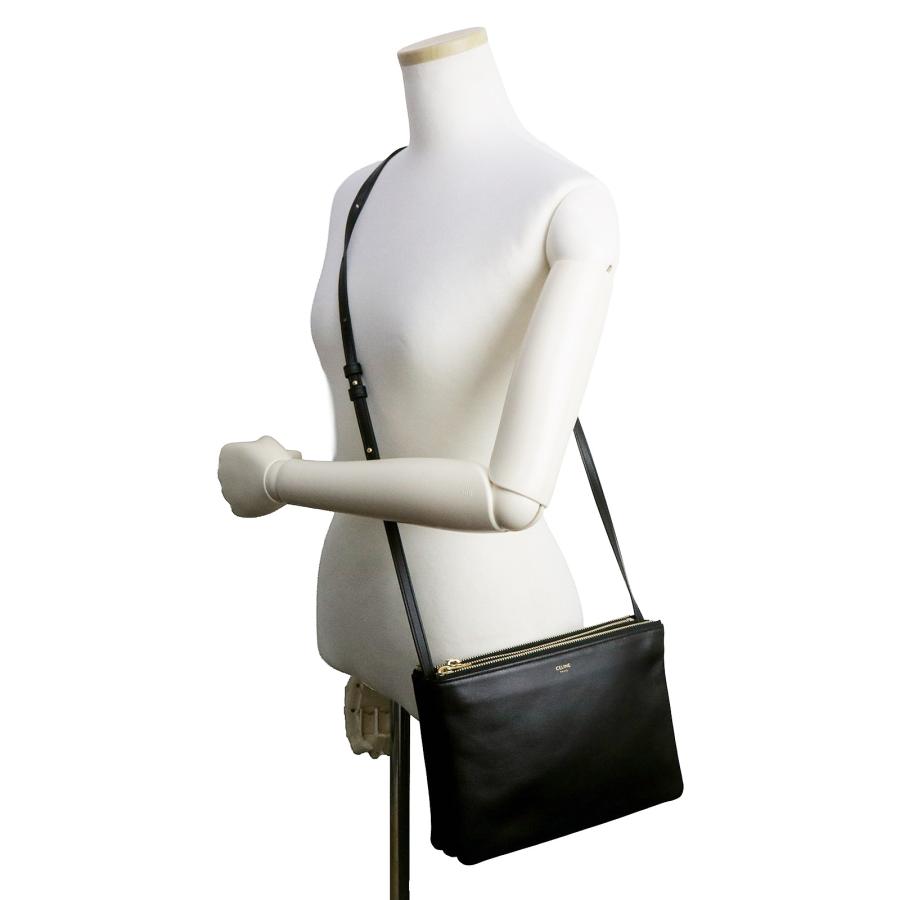 CELINE（セリーヌ） （美品）CELINE 192043 トリオ ラージ ラムスキン 