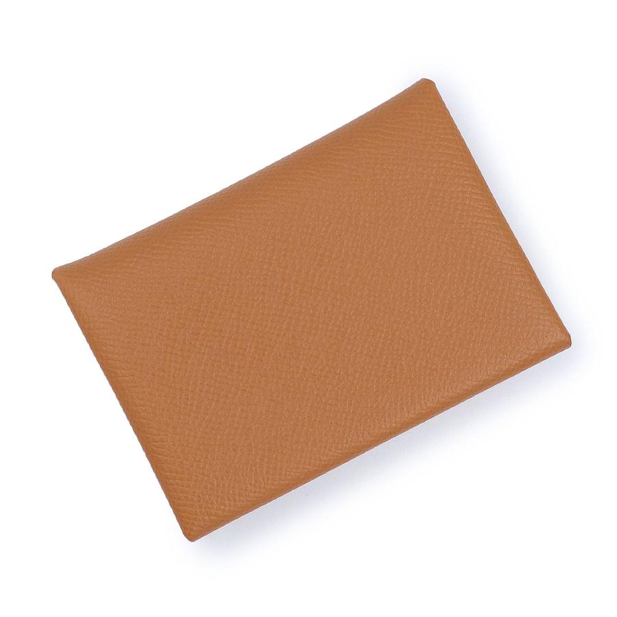 SALE【新品同様】エルメス ヴォーエプソン カルヴィ デュオ オレンジ U刻印 HERMES（エルメス） （新品・未使用品）HERMES カルヴィ デュオ