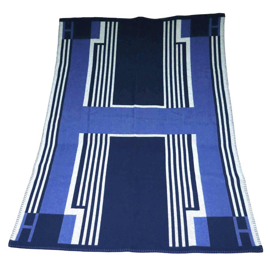 【美品】HERMES エルメス プレード ブランケット 大判 チェック ウール HERMES（エルメス） （新品・未使用品）HERMES プレード イターク