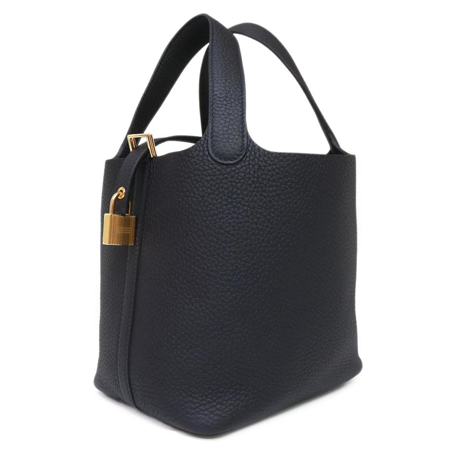 ハート型　ネイビー ブラック　エルメス　美品 HERMES（エルメス） （新品・未使用品）HERMES ピコタンロック 18 PM